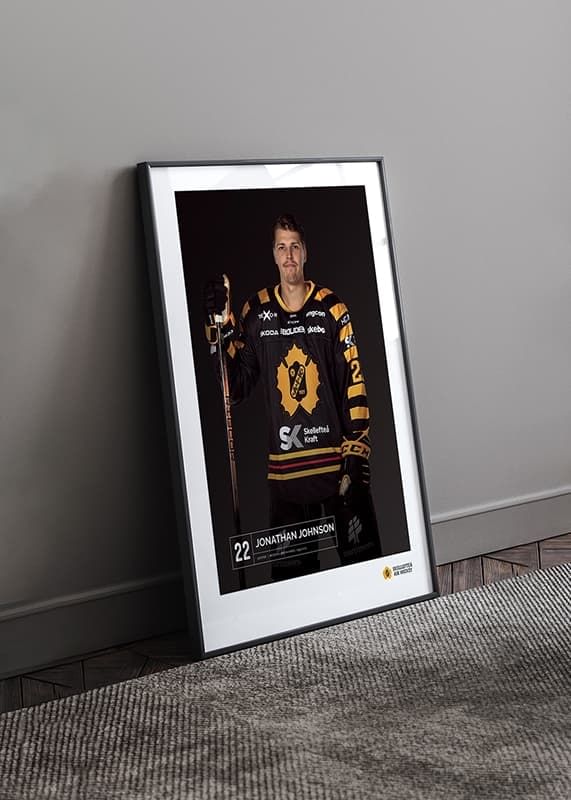 Poster Jonathan Johnson #22 Skellefteå AIK 2023/2024 crossfade