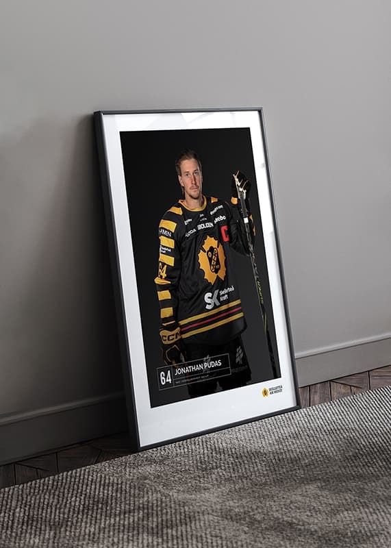 Poster Jonathan Pudas #64 Skellefteå AIK 2023/2024 crossfade