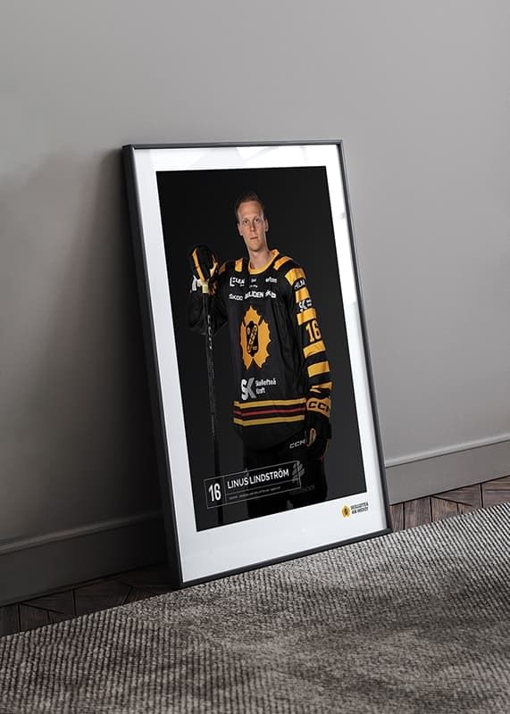 Poster Linus Lindström #16 Skellefteå AIK 2023/2024 crossfade