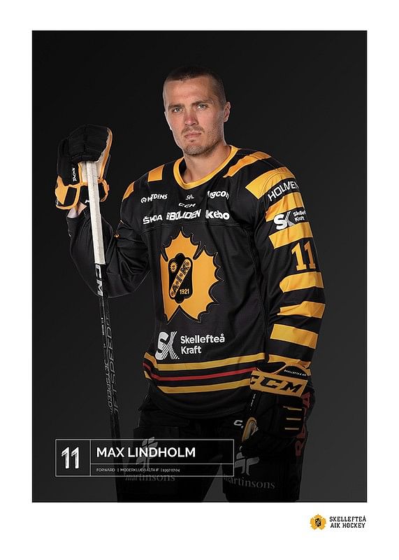 Poster Max Lindholm #11 Skellefteå AIK 2023/2024