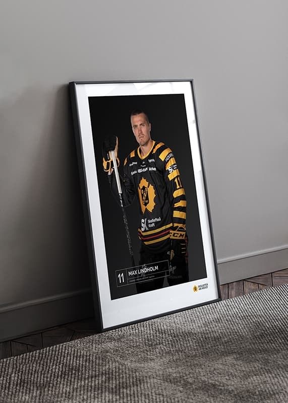 Poster Max Lindholm #11 Skellefteå AIK 2023/2024 crossfade