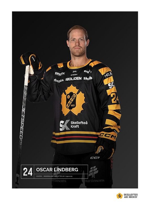 Poster Oscar Lindberg #24 Skellefteå AIK 2023/2024