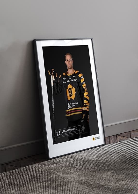 Poster Oscar Lindberg #24 Skellefteå AIK 2023/2024 crossfade