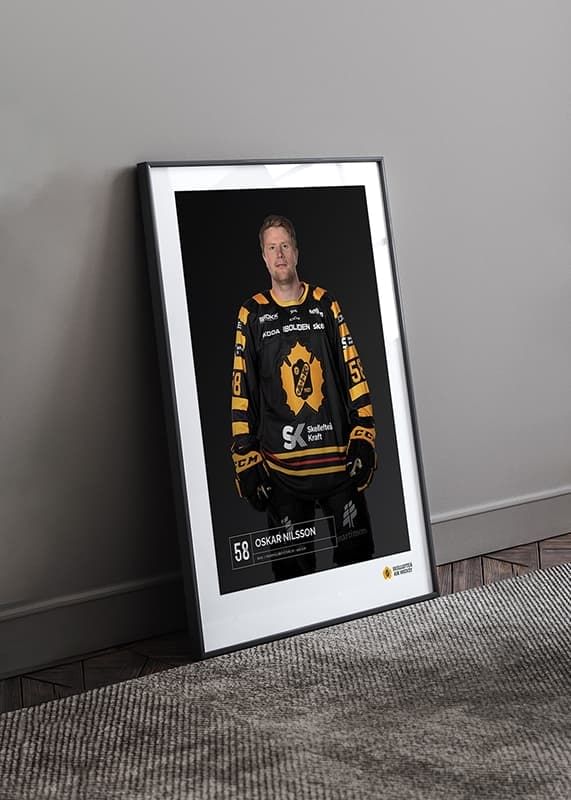 Poster Oskar Nilsson #58 Skellefteå AIK 2023/2024 crossfade