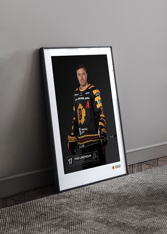 Poster Pär Lindholm #17 Skellefteå AIK 2023/2024 crossfade