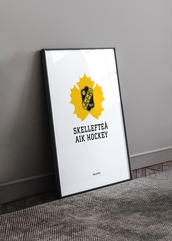 Poster Skellefteå AIK Logo Vit crossfade