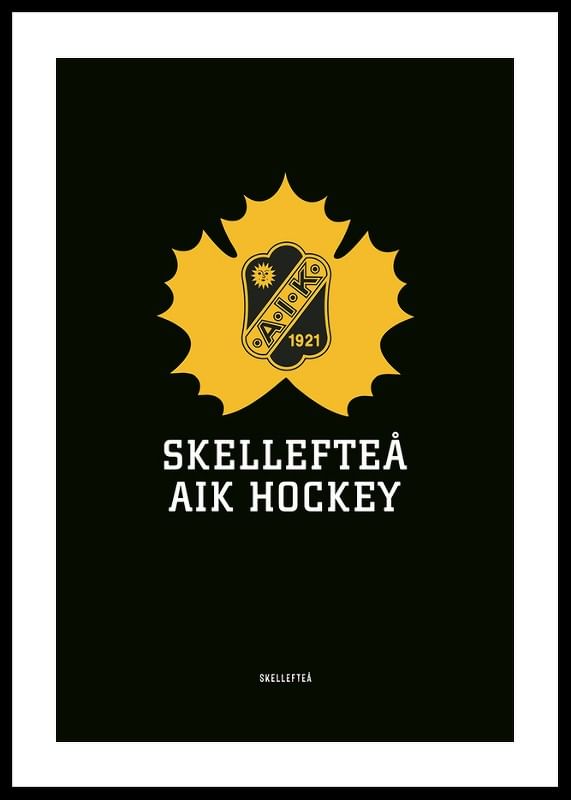 Poster Skellefteå AIK Logo Svart