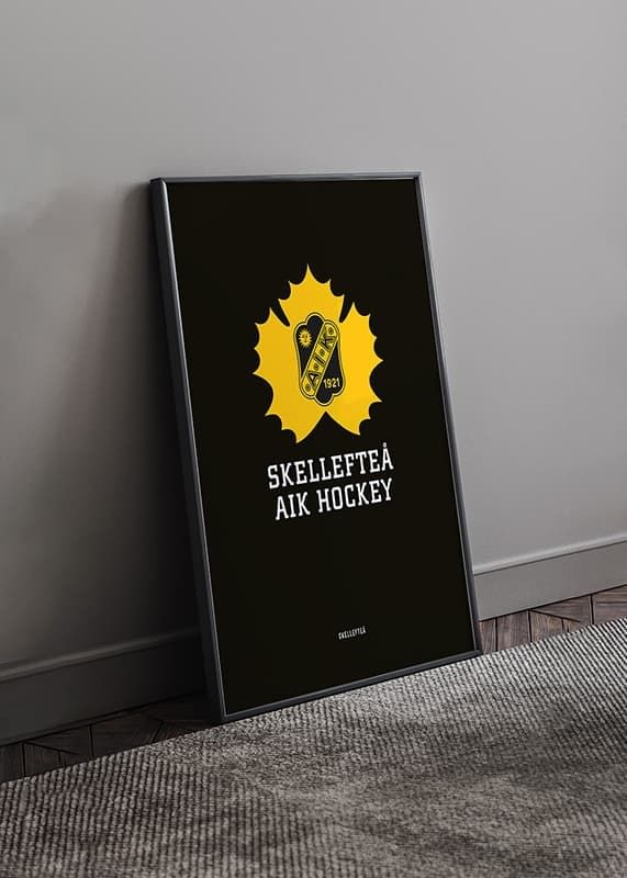 Poster Skellefteå AIK Logo Svart crossfade