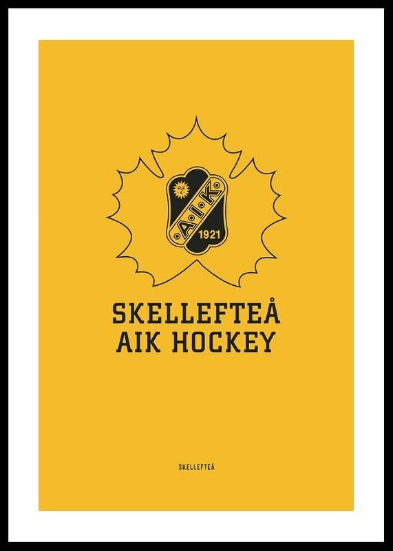 Poster Skellefteå AIK Logo Gul