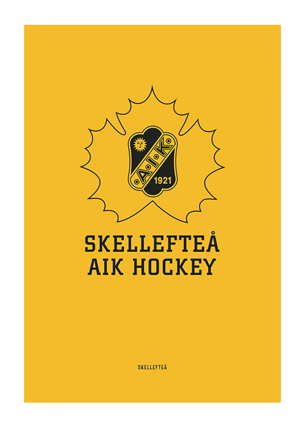 Poster Skellefteå AIK Logo Gul