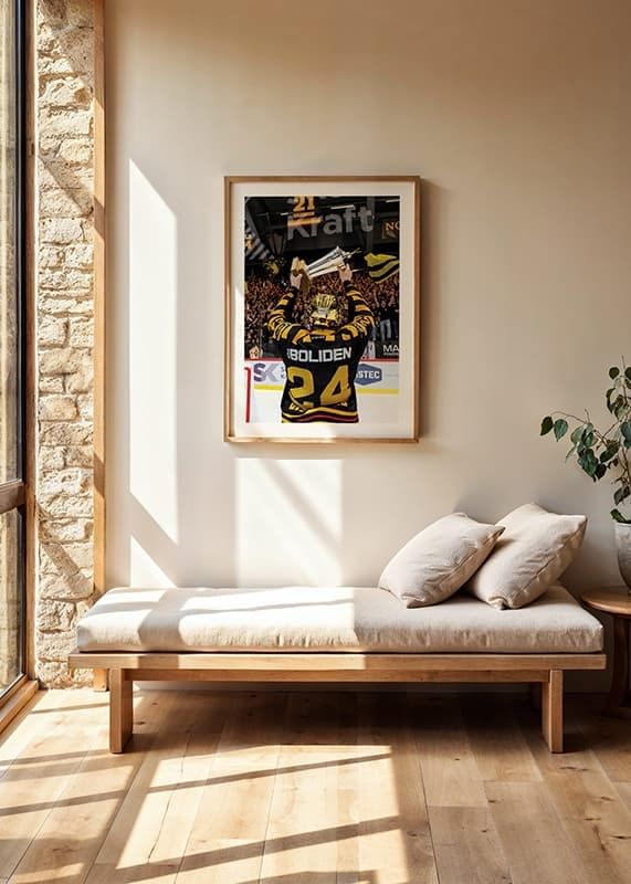 Poster Oscar Lindberg Med Pokalen Skellefteå AIK crossfade