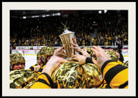 Skellefteås spelare jublar med pokalen efter final fem -4