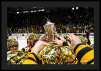 Skellefteås spelare jublar med pokalen efter final fem -6