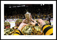 Skellefteås spelare jublar med pokalen efter final fem -0