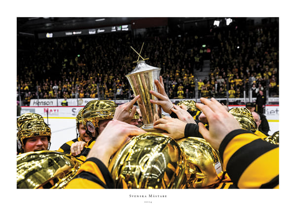 Poster Spelare Med Pokalen No2 Skellefteå AIK