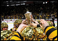 Skellefteås spelare jublar med pokalen efter final fem -8