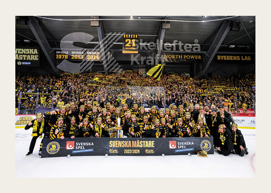 Skellefteås spelare jublar efter final fem i SHL-12