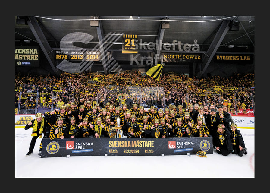 Skellefteås spelare jublar efter final fem i SHL-12