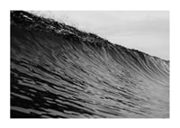 Black and white poster capturing a snapshot of a mighty wave-1