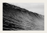 Black and white poster capturing a snapshot of a mighty wave-3