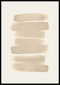 Poster med penseldrag i nyanser av beige i akvarellfärg-2