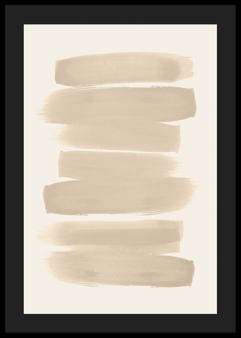 Poster with brushstrokes in shades of beige in watercolor paint-12