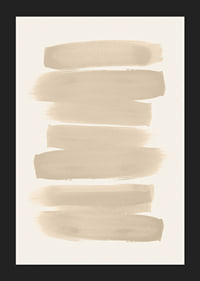Poster with brushstrokes in shades of beige in watercolor paint-5