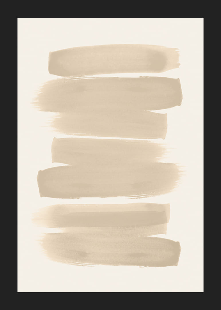 Poster med penseldrag i nyanser av beige i akvarellfärg-12