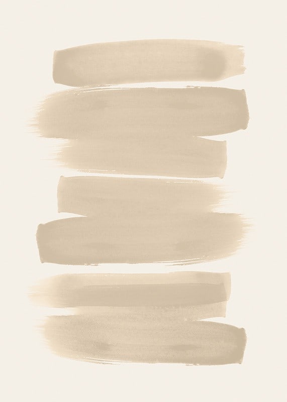 Poster with brushstrokes in shades of beige in watercolor paint-12