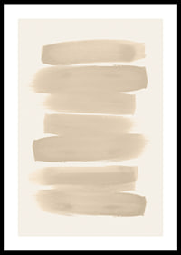 Poster with brushstrokes in shades of beige in watercolor paint-0