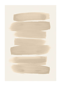 Poster with brushstrokes in shades of beige in watercolor paint-1