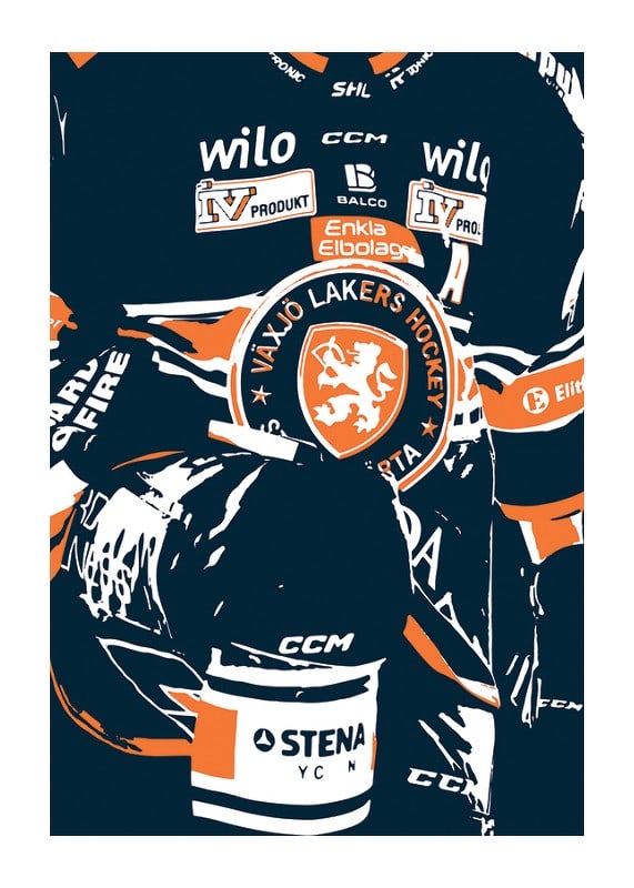 Poster Jersey Sketch Växjö Lakers