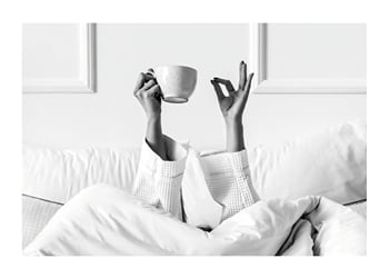 Poster Morning Zen Coffee In Bed