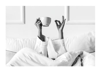 Poster Morning Zen Coffee In Bed