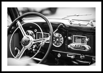 Poster Monochrome Classic Car