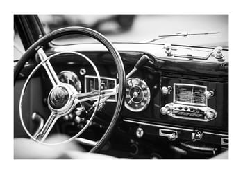 Poster Monochrome Classic Car