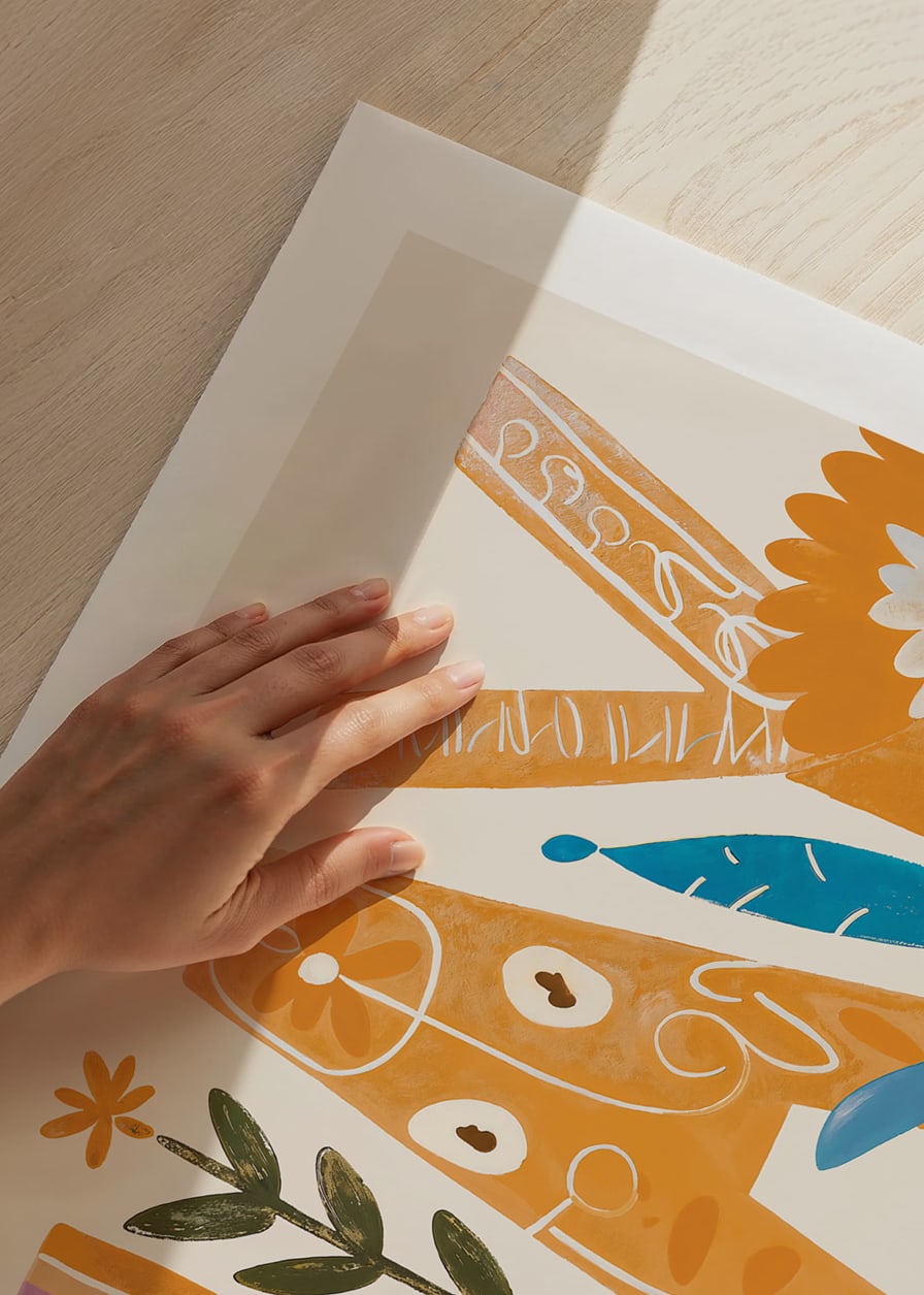 Poster with a watercolor painting of artistically shaped letters with flowers-12