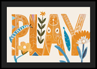 Poster with a watercolor painting of artistically shaped letters with flowers-4