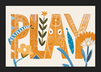 Poster with a watercolor painting of artistically shaped letters with flowers-5