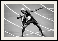 Usain Bolt Gold 100 meters during the Olympics in Rio de Janeiro in 2016-2