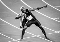 Usain Bolt Gold 100 meters during the Olympics in Rio de Janeiro in 2016-7