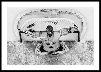 Poster Henrik Lundqvist OS Sotji 2014 B&W No1