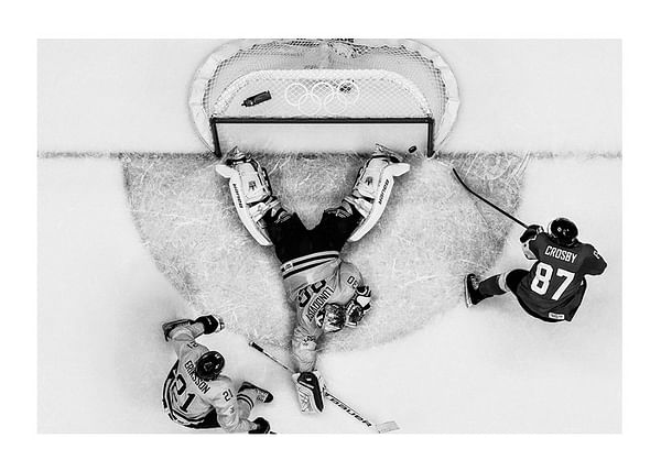 Poster Henrik Lundqvist OS Sotji 2014 B&W No2