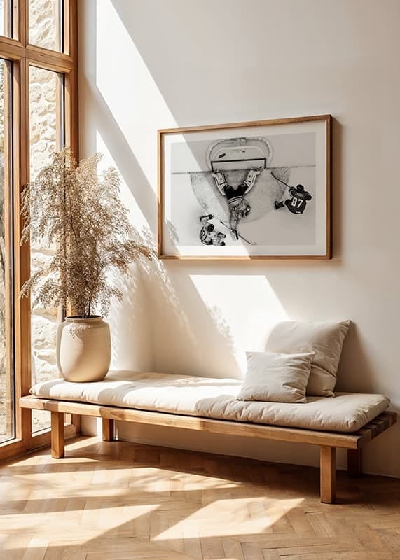 Poster Henrik Lundqvist OS Sotji 2014 B&W No2 crossfade