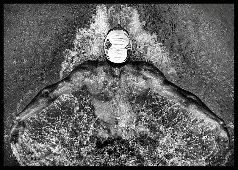 Michael Phelps počas Majstrovstiev sveta v plávaní v Ríme v Taliansku v roku 2009-12
