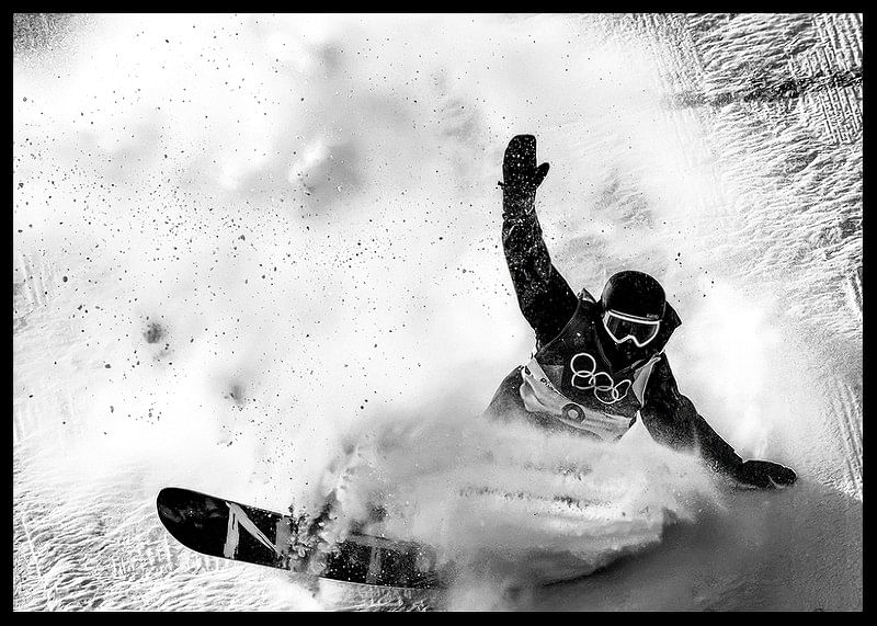 Torgeir Bergrem competes in snowboarding during the Winter Olympics in Pyeongchang 2018-12