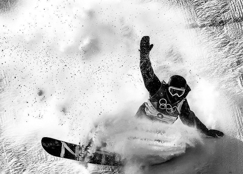 Torgeir Bergrem competes in snowboarding during the Winter Olympics in Pyeongchang 2018-12
