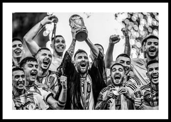 Poster Lionel Messi Argentina World Cup 2022 B&W No1