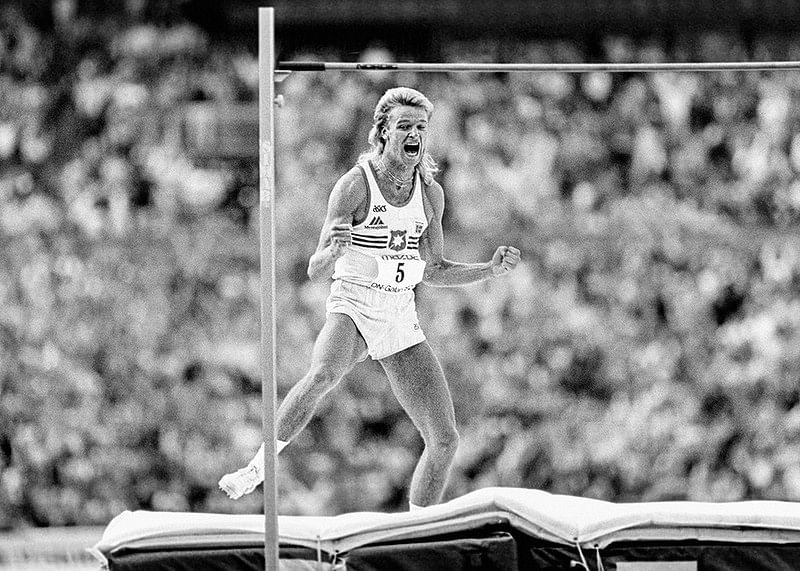Patrik Sjöberg världsrekord på Stockholm Stadion 1987-12