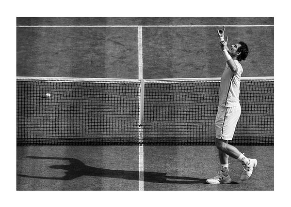 Plagát Andy Murray Wimbledon 2016 B&W